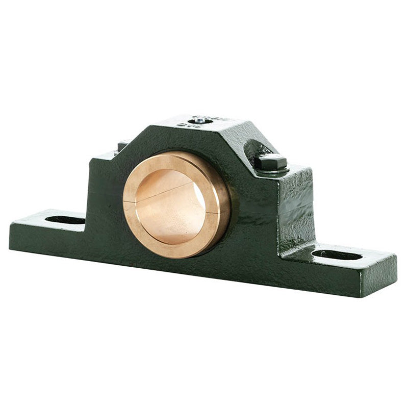 Major Brand LN40M Metric Split Cast Iron Two Bolt Pillow / Plummer Block Housing with 40mm Bore Gunmetal Bush Insert - Allow 3-4 Weeks