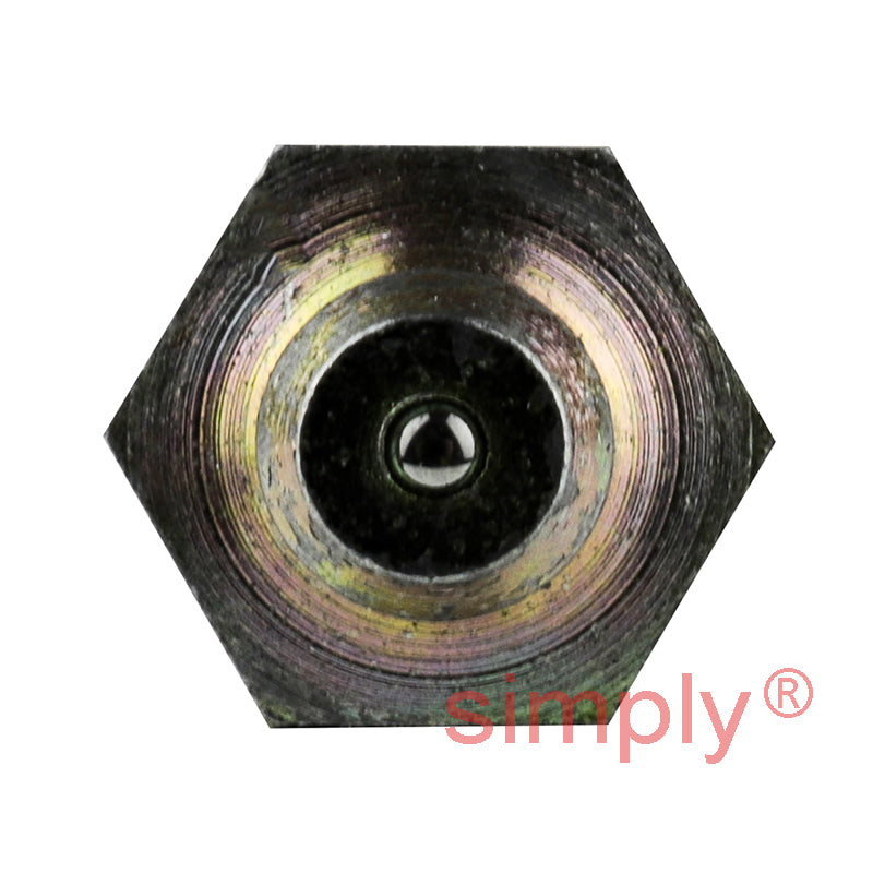 M6x1 Metric Tapered Hardened Mild Steel Zinc Plated Straight Hydraulic Grease Nipples - Pack of 500