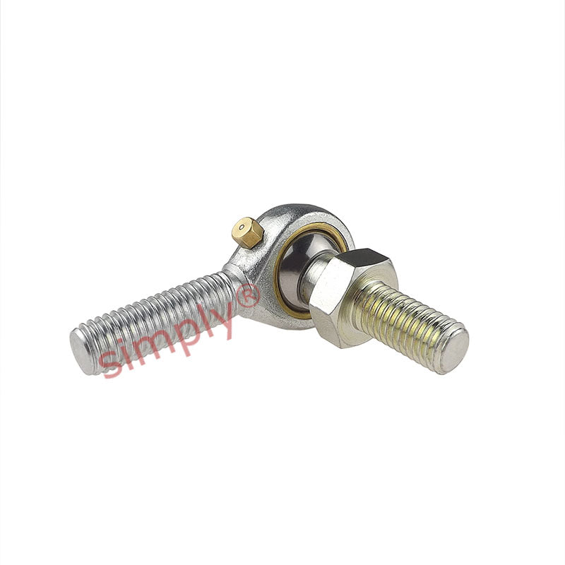 Branded MB-M12S Right Hand Metric Steel / Bronze Lined Maintenance Required Studded Male Rod End M12x1.75 Thread