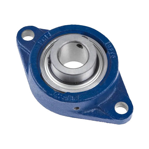 RHP MSF3-7/16 Imperial Four Bolt Square Cast Iron Flange Housing and 3-7/16 inch Bore Grub Screw Insert