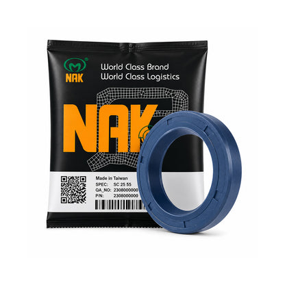 NAK 32x43x7/7.5mm HIGH PRESSURE Blue Nitrile Rubber Double Lip Rotary Shaft Oil Seal with Extra Internal Sealing Profile with Garter Spring TCN11 - Allow 7-10 Days