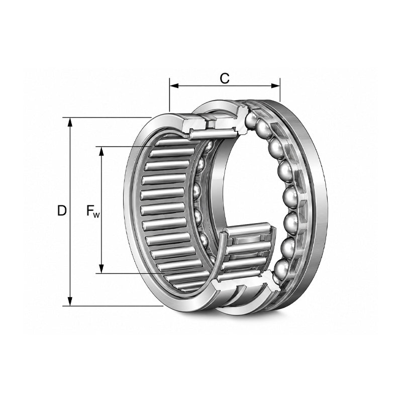 INA NKX12 Needle Roller/Axial Ball Bearing 12x21x23mm - Allow 1-2 Days - Contact Us For Faster Delivery