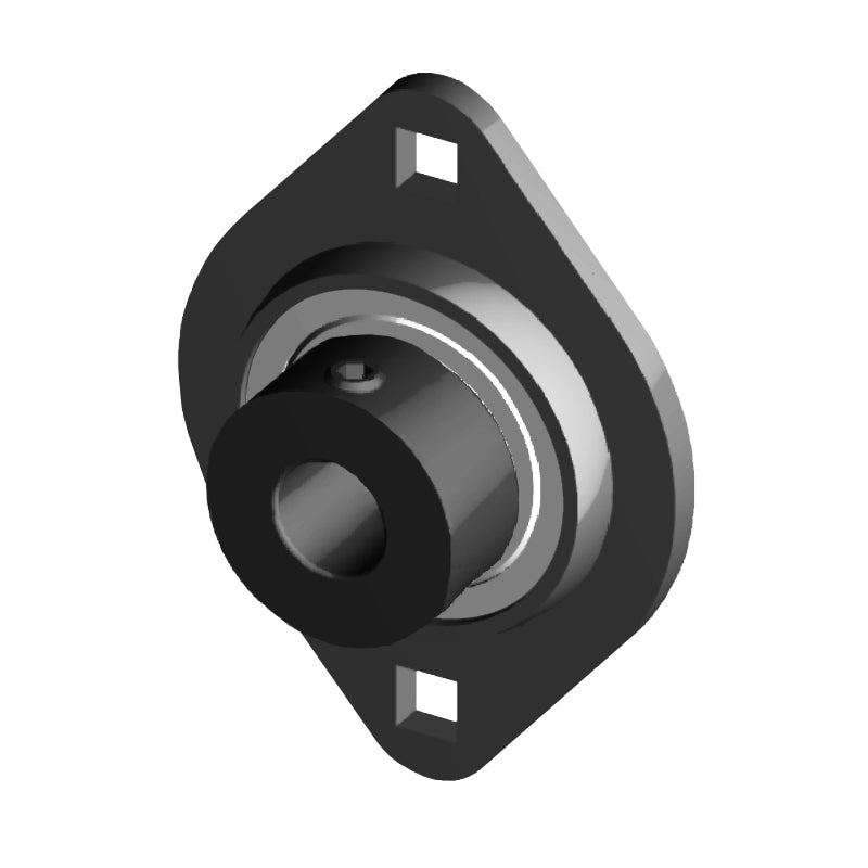 NTN AELPFL204 Metric Two Bolt Oval Pressed Steel Bearing Housing with 20mm Eccentric Collar Insert - Allow 2-3 Days
