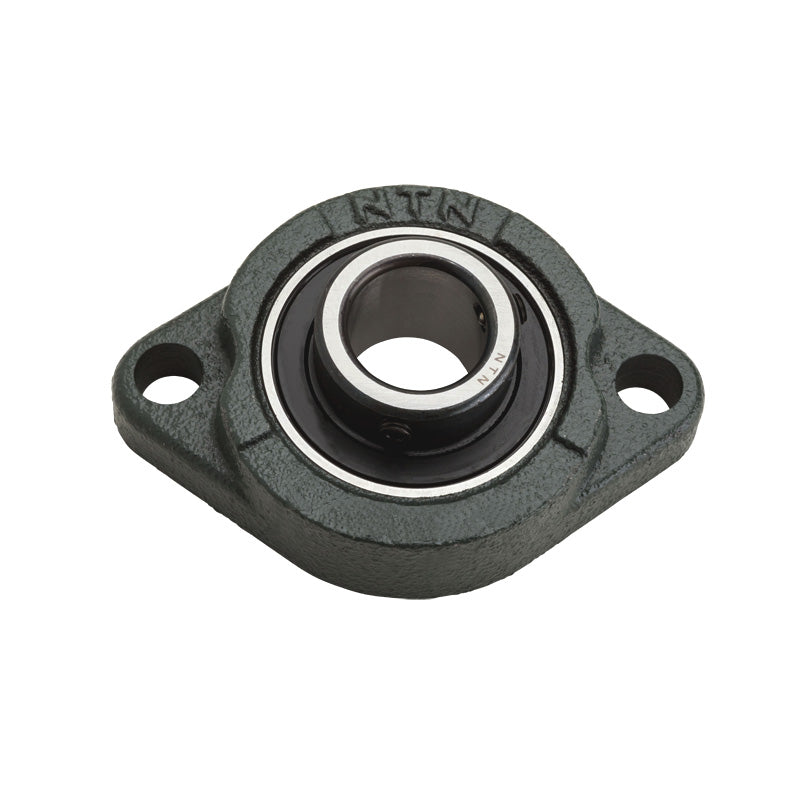 NTN ASFB205-013D1 Imperial Two Bolt Oval Cast Iron Flange Housing with 13/16 inch Bore Insert - Allow 2-3 Days