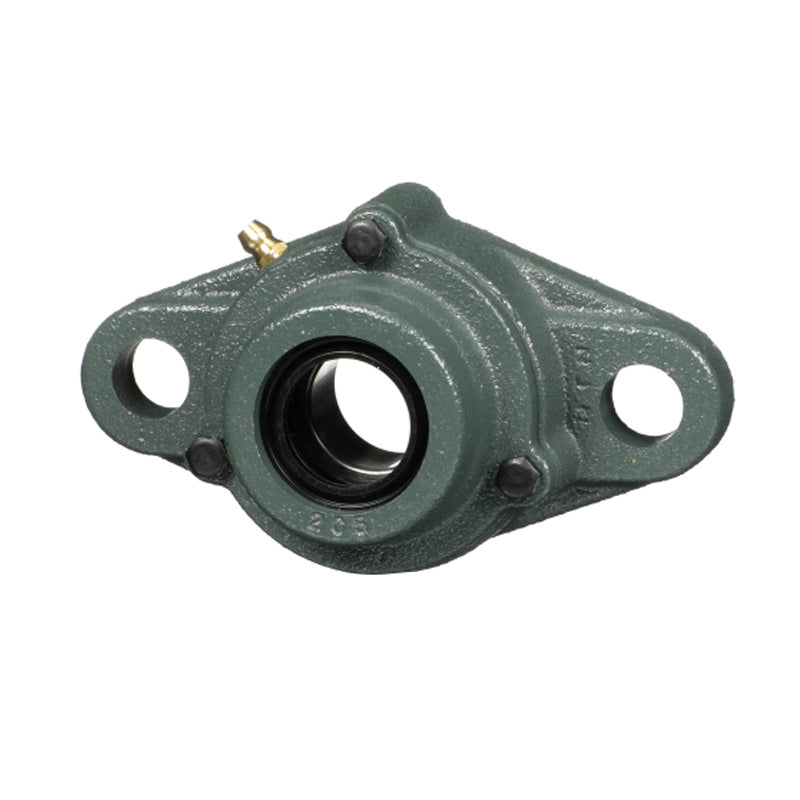 NTN C-UKFL205D1/H2305X Metric Two Bolt Cast Iron Oval Housing with Cast Iron Cover - Open Version - Insert and Adaptor Sleeve Fits 20mm Shaft - Allow 2-3 Days