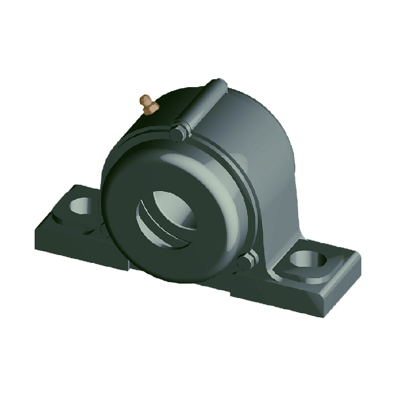 NTN CM-UKP212D1/H2312X Metric Cast Iron Two Bolt Pillow / Plummer Block Housing with Cast Iron Cover - Closed Version - Insert and Adaptor Sleeve Fits 55mm Shaft - Allow 2-3 Days
