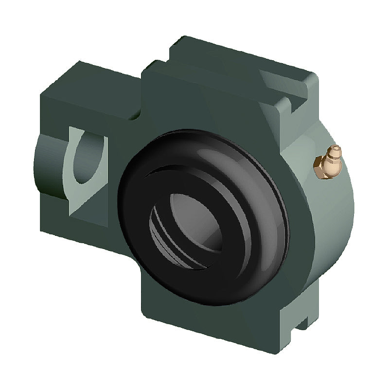 NTN S-UCTX05-100D1 Imperial Cast Iron Take Up Unit with 1 inch Bore Bearing Unit with Steel Plate Cover - Open Version - Allow 2-3 Days
