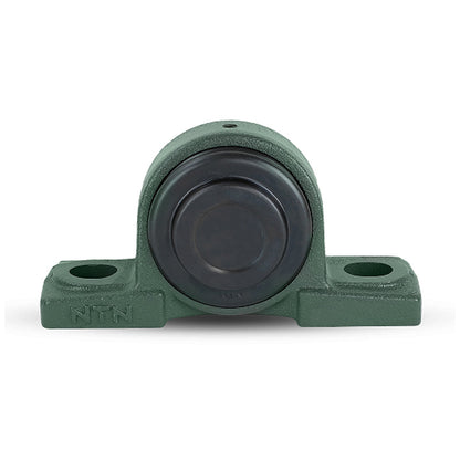 NTN M-SM-UCP208D1 Metric Cast Iron Two Bolt Pillow / Plummer Block Housing with 40mm Bore Insert with Steel Plate Cover - Closed Version - Allow 2-3 Days