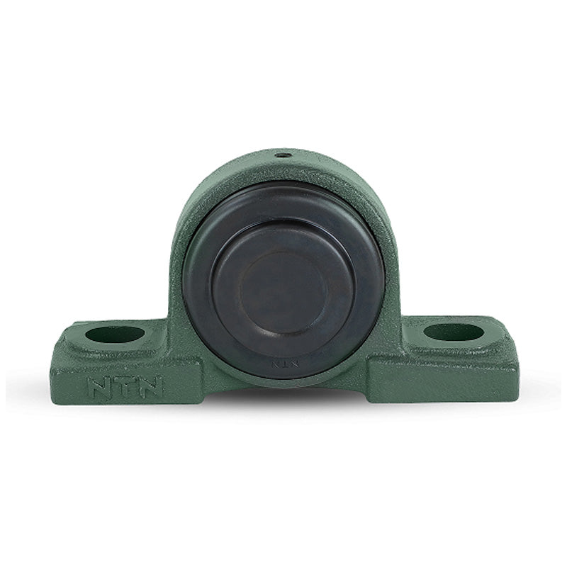 NTN SM-UCP212-206D1 Imperial Cast Iron Two Bolt Pillow / Plummer Block Housing with 2-3/8 inch Bore Insert with Steel Plate Cover - Closed Version - Allow 2-3 Days