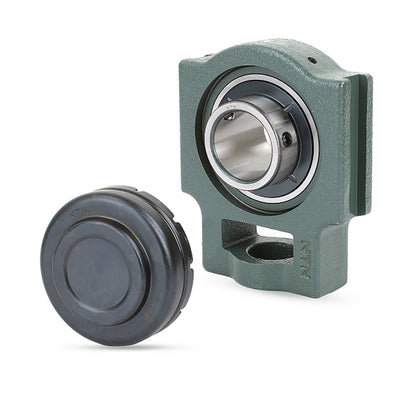 NTN SM-UCT204-012D1 Imperial Cast Iron Take Up Unit with 3/4 inch Bore Bearing Unit with Steel Plate Cover - Closed Version - Allow 2-3 Days