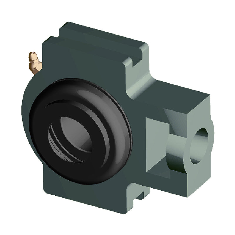 NTN SM-UCT212-204D1 Imperial Cast Iron Take Up Unit with 2-1/4 inch Bore Bearing Unit with Steel Plate Cover - Closed Version - Allow 2-3 Days