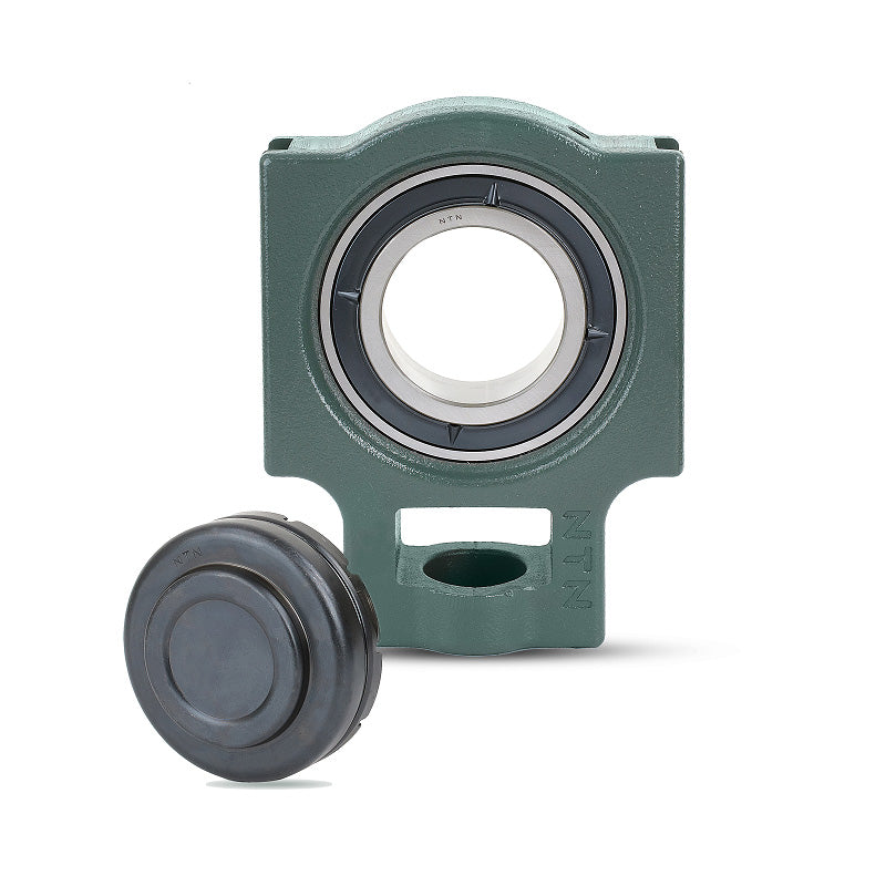 NTN SM-UKT206SD1/HS2306 Imperial Cast Iron Take Up Unit with Steel Plate Cover - Closed Version - Insert and Adaptor Sleeve Fits 7/8 inch Shaft - Allow 2-3 Days
