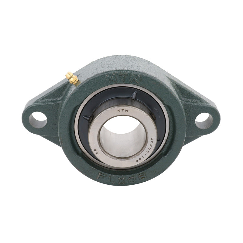NTN UCFL211-200D1 Imperial Two Bolt Oval Cast Iron Flange Housing with 2 inch Bore Insert - Allow 2-3 Days