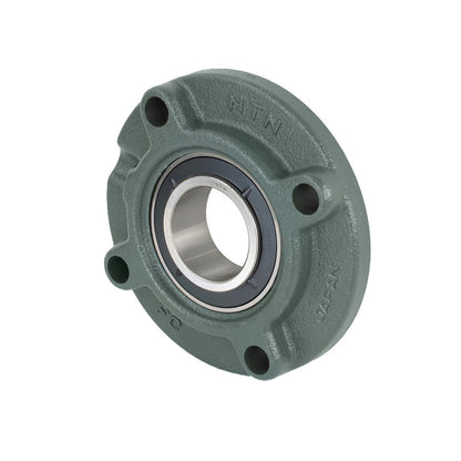 NTN UKFC217D1/HA2317X Imperial Four Bolt Cast Iron Round Flanged Housing Insert and Adaptor Sleeve Fits 2-15/16 inch Shaft - Allow 2-3 Days