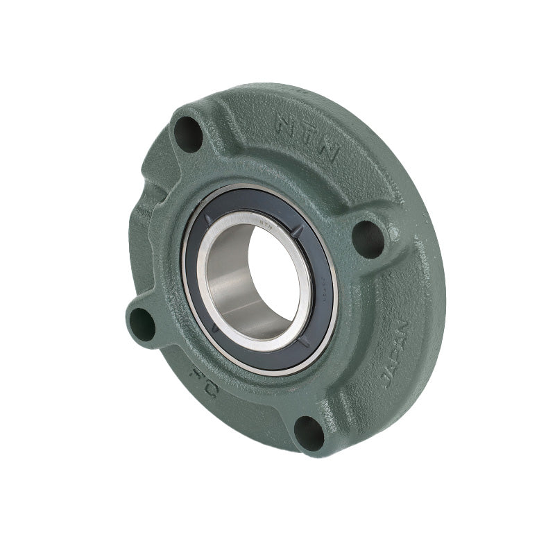 NTN UKFCX09D1/H2309X Metric Four Bolt Cast Iron Round Flanged Housing Insert and Adaptor Sleeve Fits 40mm Shaft - Allow 2-3 Days