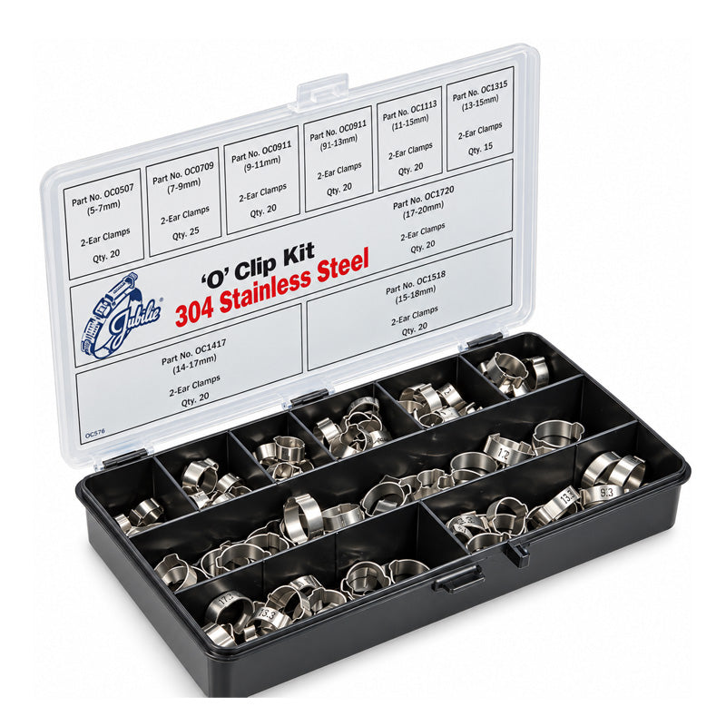 OKP155SS 304 Stainless Steel Jubilee O Clip Kit with Pincers