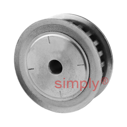 P16-MXL-025FB - 0.08 inch Pitch 16 Tooth Flanged Pilot Bore Aluminium Timing Pulley for 1/4 inch Wide Belt
