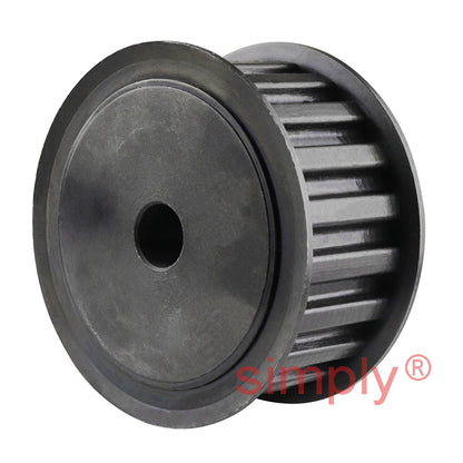 P15-H-200F - 1/2 inch Pitch 15 Tooth Flanged Pilot Bored Steel Timing Pulley for 2 inch Wide Belts