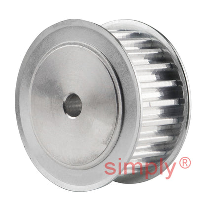 Aluminium Pilot Bore T5 Timing Pulley with Flanges 5mm Pitch 25 Tooth for 16mm Wide Belts