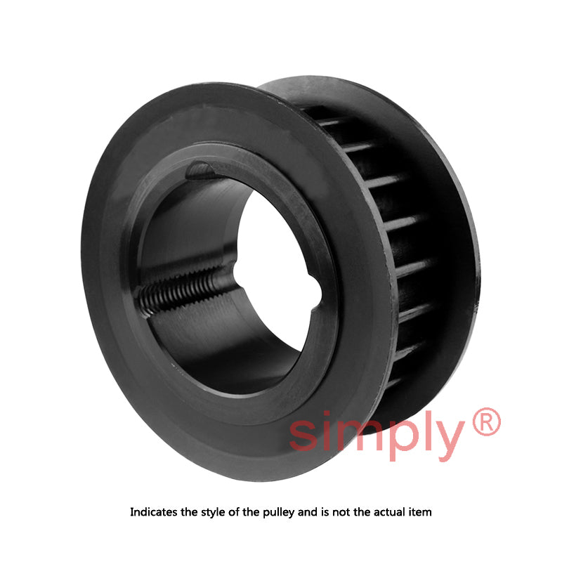 PC8M-50S-21 - 8mm Pitch 50 Tooth Polychain and Synchrochain Steel Taper Bore Timing Belt Pulley for 21mm Wide Belts