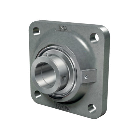 INA RCJ25XLNFA125 Four Bolt Cast Iron Square Housing with Eccentric Collar Insert and Anti-Corrosion Protection 25mm Bore