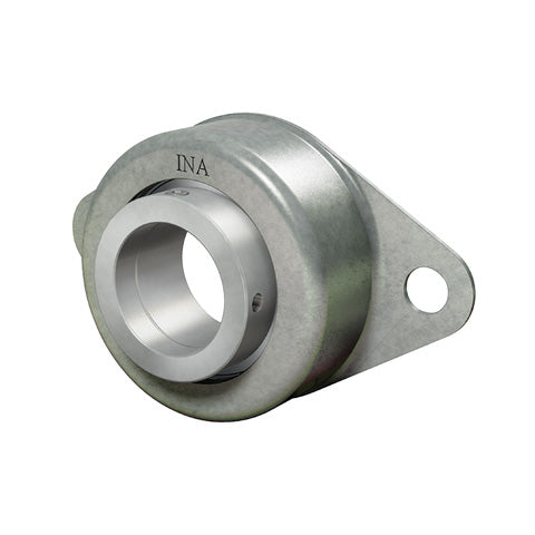 INA RCSMF17XL Two Bolt Sheet Steel Oval Housing with Eccentric Collar Insert with Rubber Interliner 17mm Bore