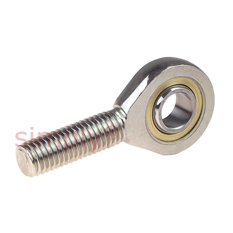 Codex SAL10C Left Hand Steel / PTFE Sintered Bronze Lined Plain Male Rod End M10 Thread