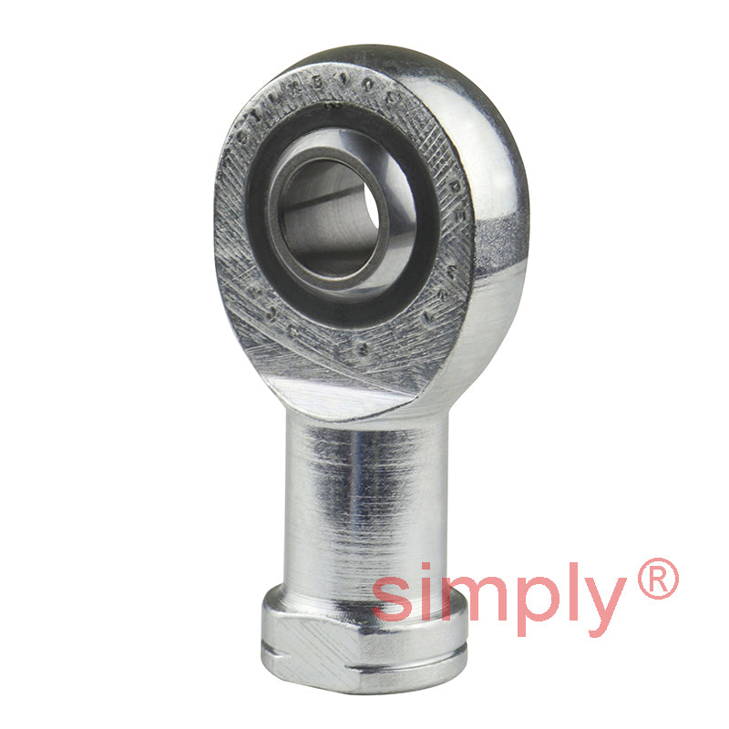SKF SILKB10F Left Hand Steel / PTFE FRP Lined Plain Female Rod End M10 Thread