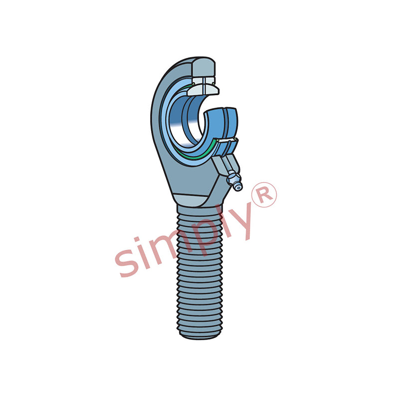 SKF SAL40ES2RS Left Hand Steel / Steel Plain Male Rod End M42x3 Thread