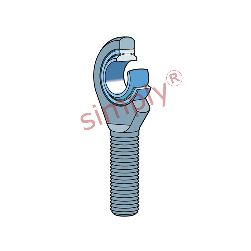 SKF SA60TXE2LS Right Hand Steel / PTFE Fabric Lined Plain Male Rod End M60x4 Thread