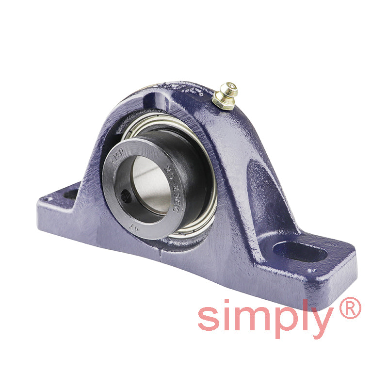 RHP SL25EC Two Bolt Cast Iron Pillow Block and 25mm Bore Eccentic Collar Flat Back Insert