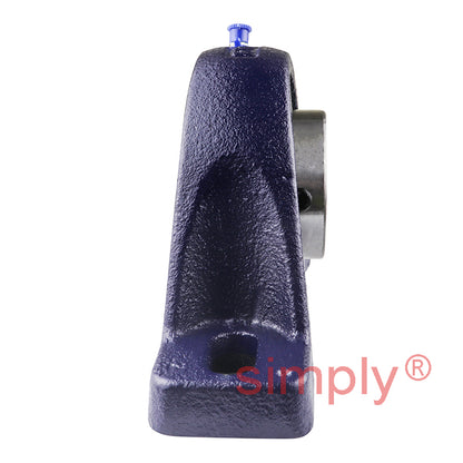 RHP SL2R Two Bolt Cast Iron Pillow Block and 2 Bore Grub Screw Full Width Insert
