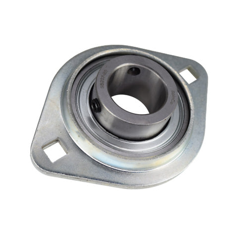 RHP SLFL1DEC Oval 2 Bolt Pressed Steel Bearing Housing and 1 inch Bore Insert
