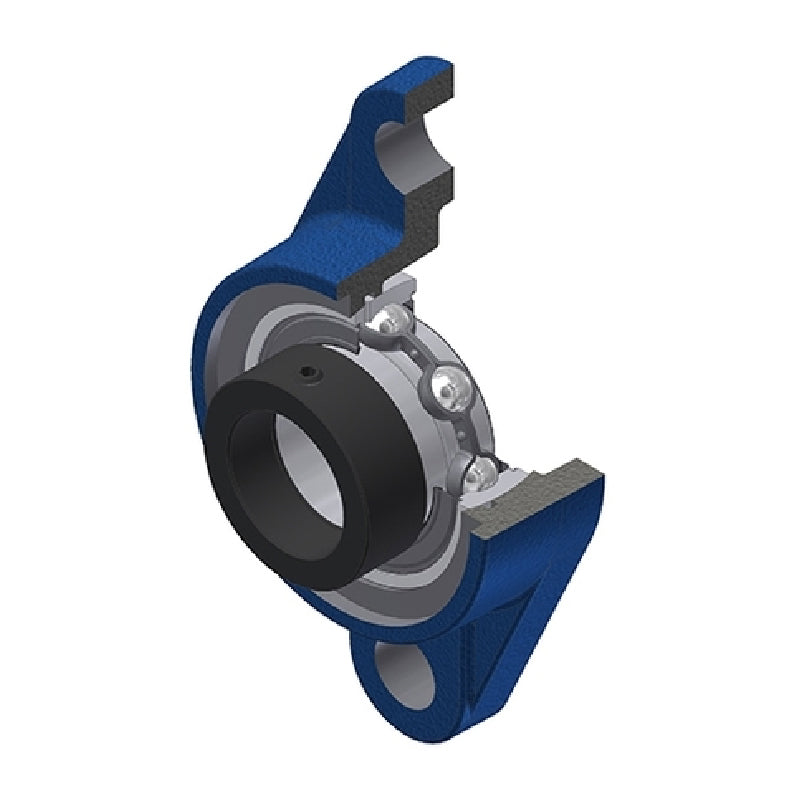 SNR ESFL208N Metric Two Bolt Cast Iron Oval Housing with 40mm Bore Eccentric Collar Insert - Allow 2-3 Days