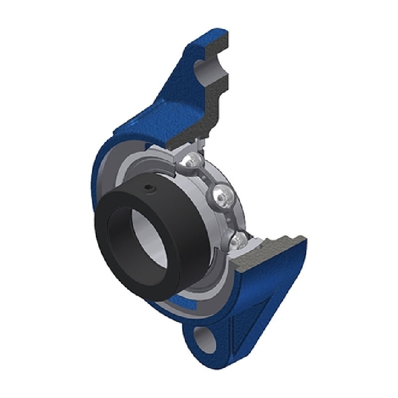 SNR ESFLE202N Metric Two Bolt Cast Iron Oval Housing with 15mm Bore Eccentric Collar Insert - Allow 2-3 Days