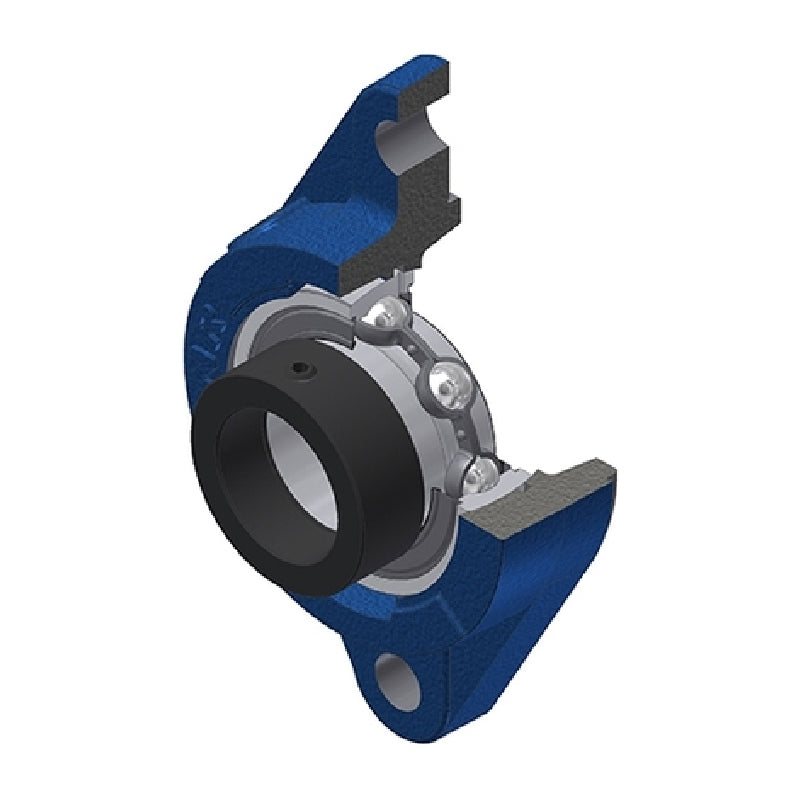 SNR ESFLZ209 Metric Two Bolt Cast Iron Oval Housing with 45mm Bore Eccentric Collar Insert - Allow 2-3 Days