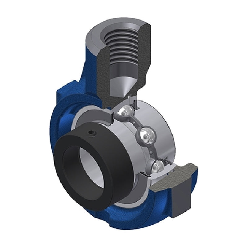 SNR EXEHE202 Metric Cast Iron Hanger Bearing Unit with Eccentric Collar Insert 15mm Bore - Allow 2-3 Days