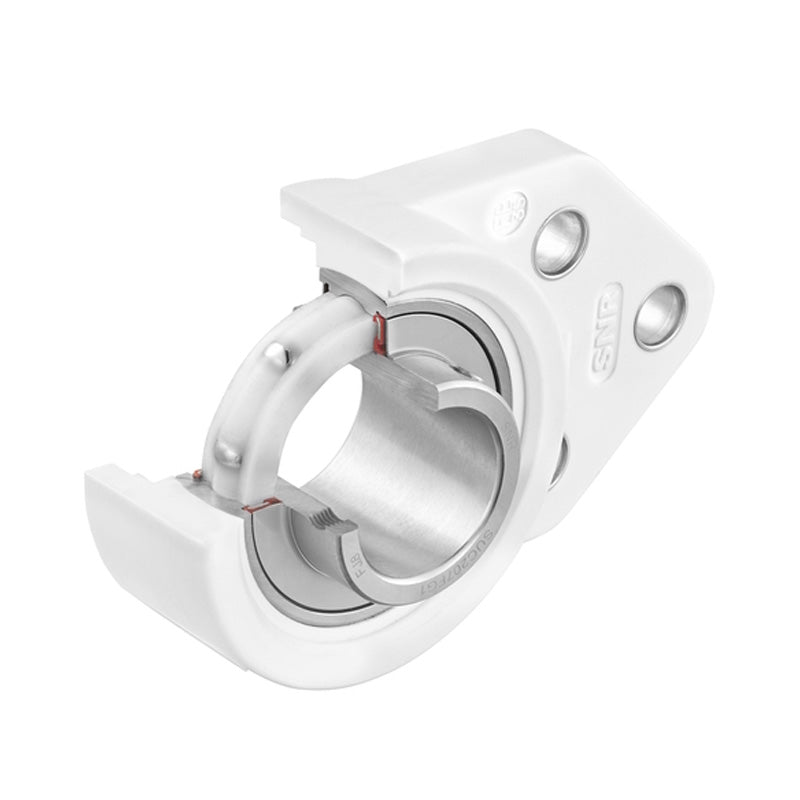 SNR SUCFBL208FG1 Metric Sentinel Thermoplastic Three Bolt Flanged Bracket Housing Unit with 40mm Bore Insert - Allow 2-3 Days