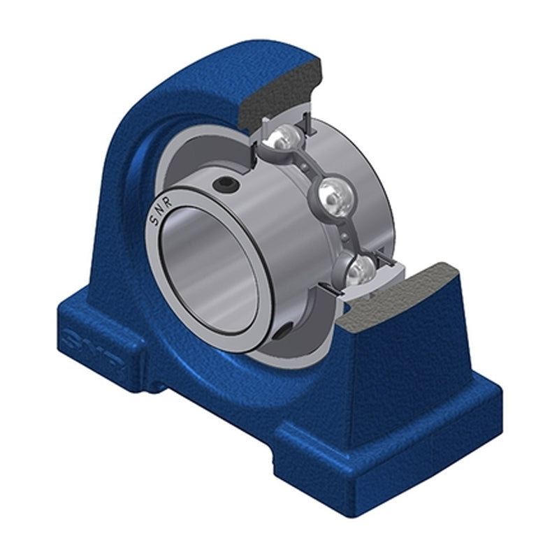 SNR UCPA205T04 Threaded Base Small Footprint Metric Pillow / Plummer Block Housing Supplied with 25mm Bore Insert Low Temperature Version - Allow 2-3 Days