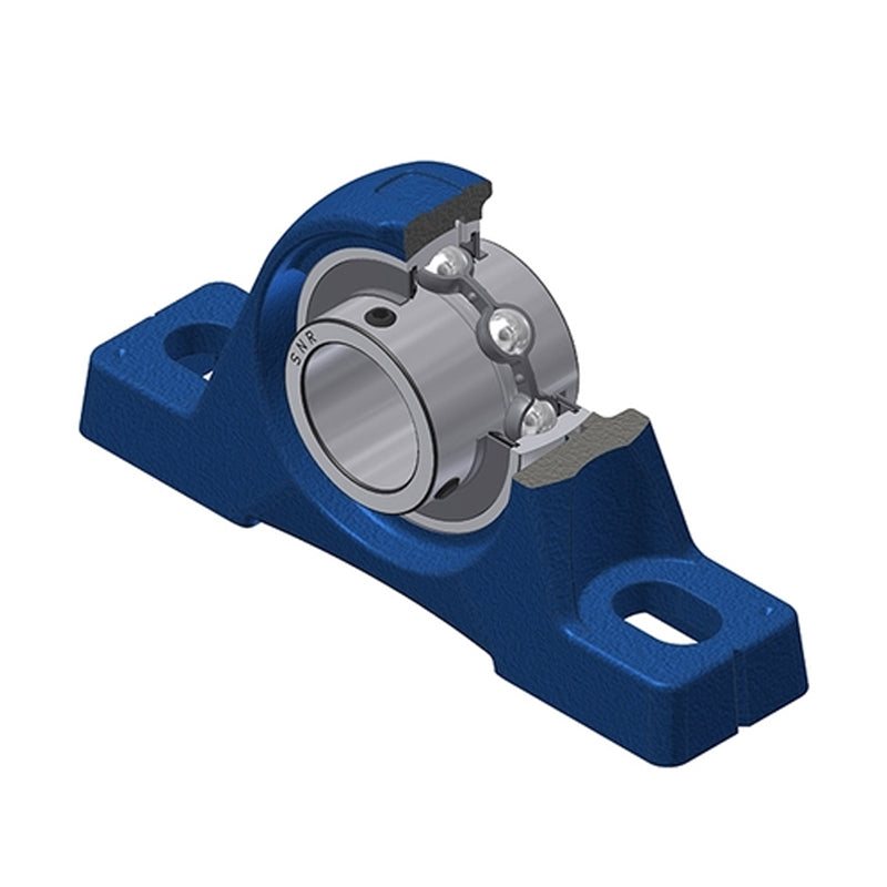 SNR UCPE214-43 Imperial Cast Iron Two Bolt Pillow / Plummer Block Housing with 2-11/16 inch Bore Insert - Allow 2-3 Days