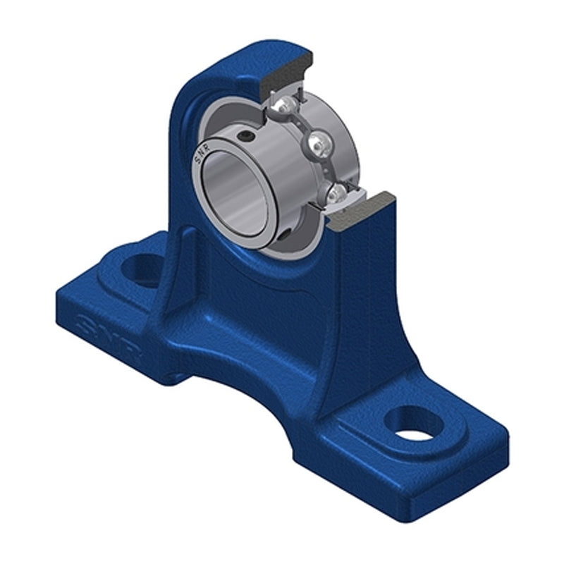 SNR UCPH208 Metric Cast Iron High Centre Height Two Bolt Pillow / Plummer Block Housing with 40mm Bore Insert - Allow 2-3 Days