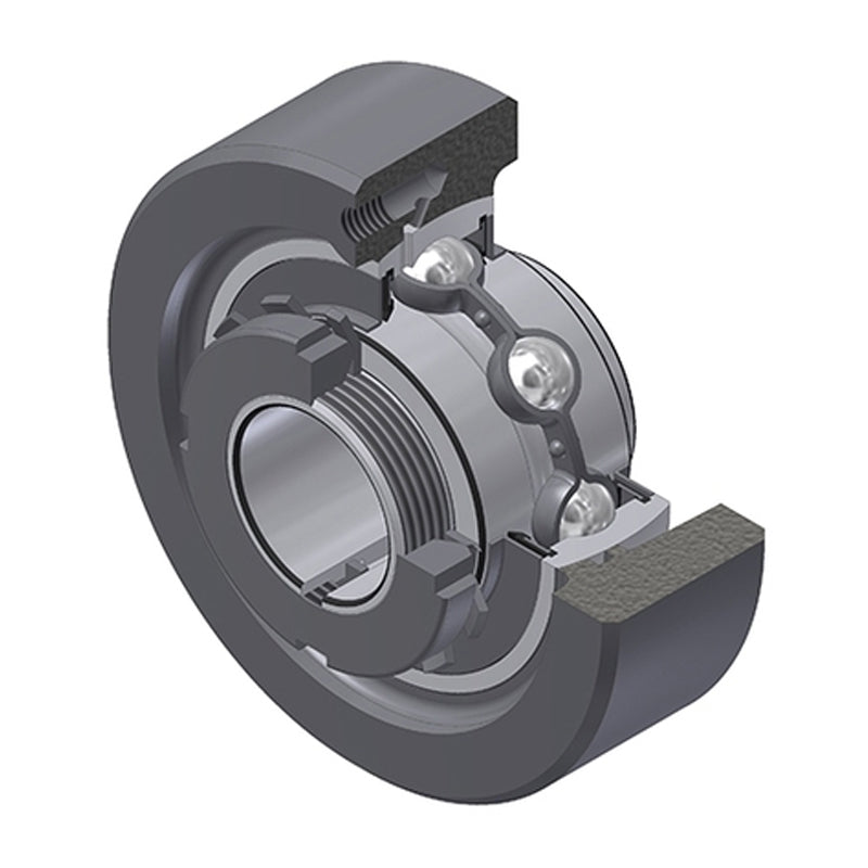 SNR UKC211H Metric Cast Iron Cartridge Unit with Adaptor Sleeve Mounted and 50mm Bore Insert 35mm Outside Dia - Allow 2-3 Days