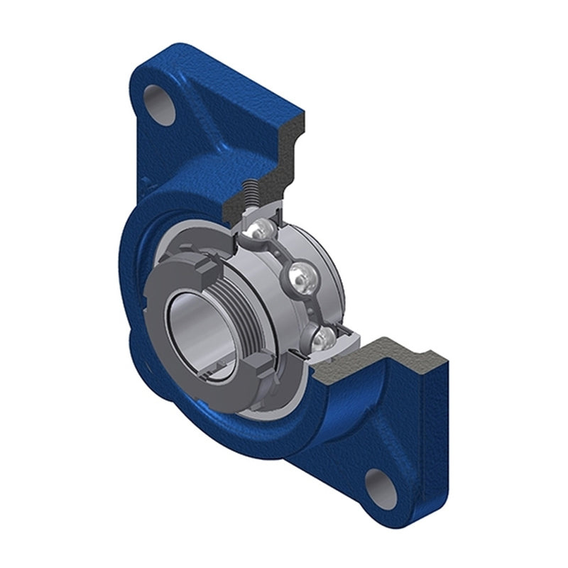 SNR UKF211H Metric Four Bolt Square Cast Iron Housing Insert and Adaptor Sleeve Fits 50mm Shaft - Allow 2-3 Days