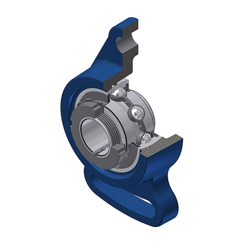 SNR UKFA207H Metric Cast Iron Adjustable Flange Housing Insert and Adaptor Sleeve Fits 30mm Shaft - Allow 2-3 Days