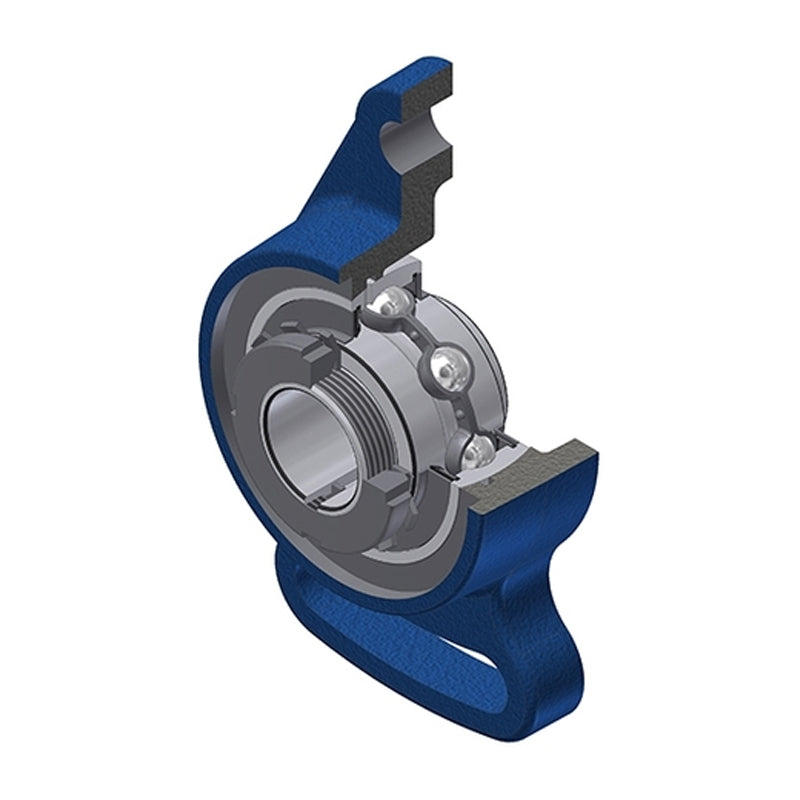 SNR UKFA205HN Metric Cast Iron Adjustable Flange Housing Insert and Adaptor Sleeve Fits 20mm Shaft - Allow 2-3 Days