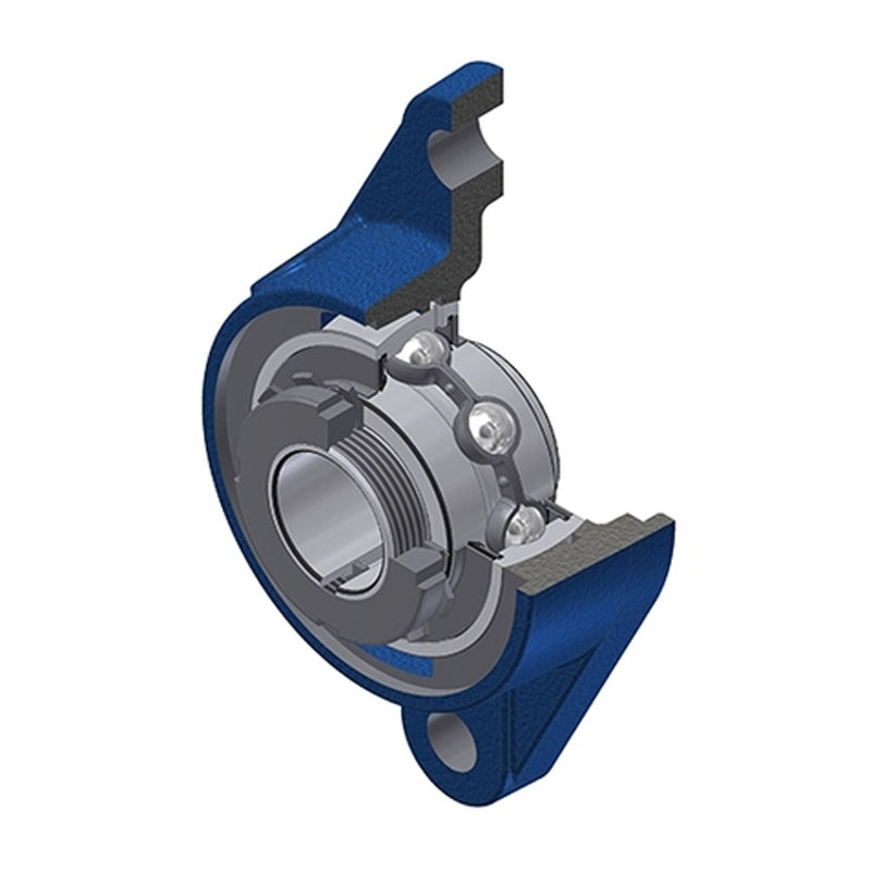 SNR UKFLE207HN Metric Two Bolt Cast Iron Oval Housing Insert and Adaptor Sleeve Fits 30mm Shaft - Allow 2-3 Days