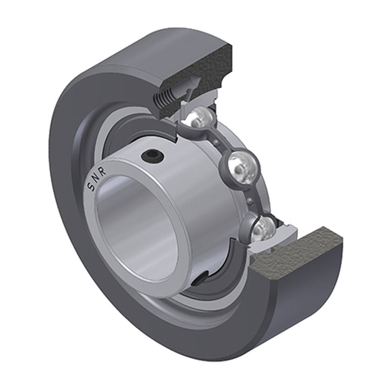 SNR USC208 Metric Cast Iron Cartridge Unit with 40mm Bore Insert 30mm Outside Dia - Allow 2-3 Days