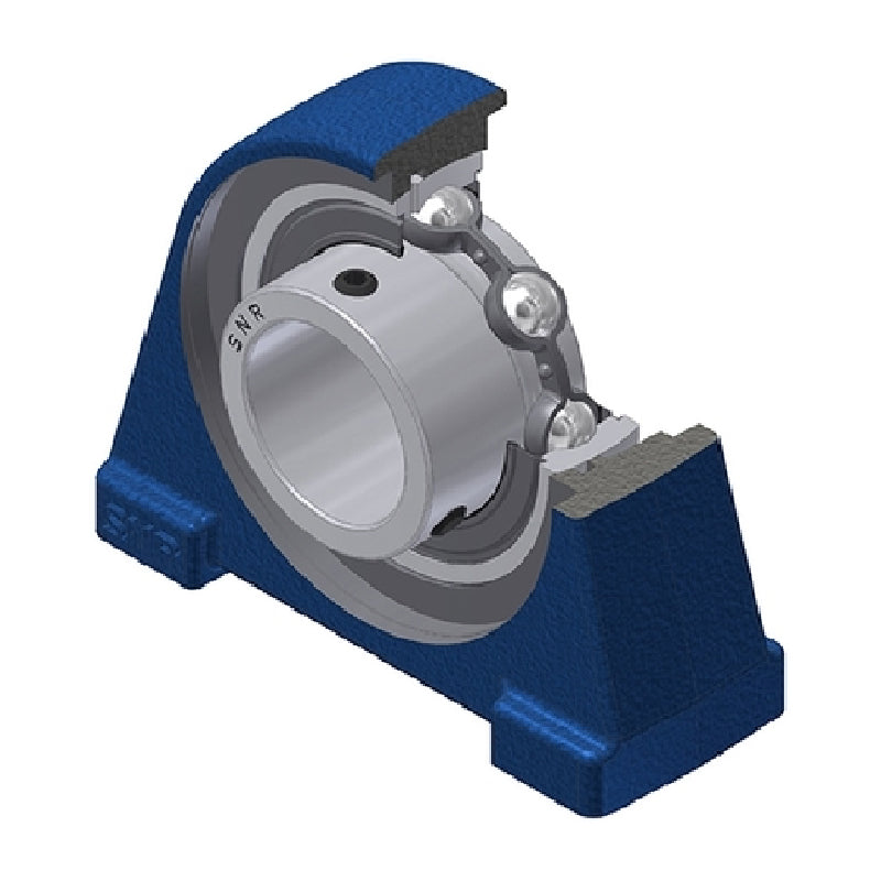 SNR USPAE212N Threaded Base Small Footprint Metric Pillow / Plummer Block Housing Supplied with 60mm Bore Insert - Allow 2-3 Days