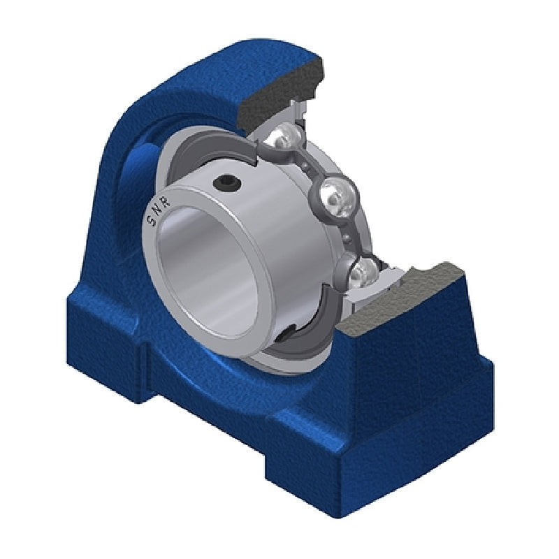 SNR USPG211 Threaded Base Small Footprint Metric Pillow / Plummer Block Housing with 55mm Bore Insert - Allow 2-3 Days