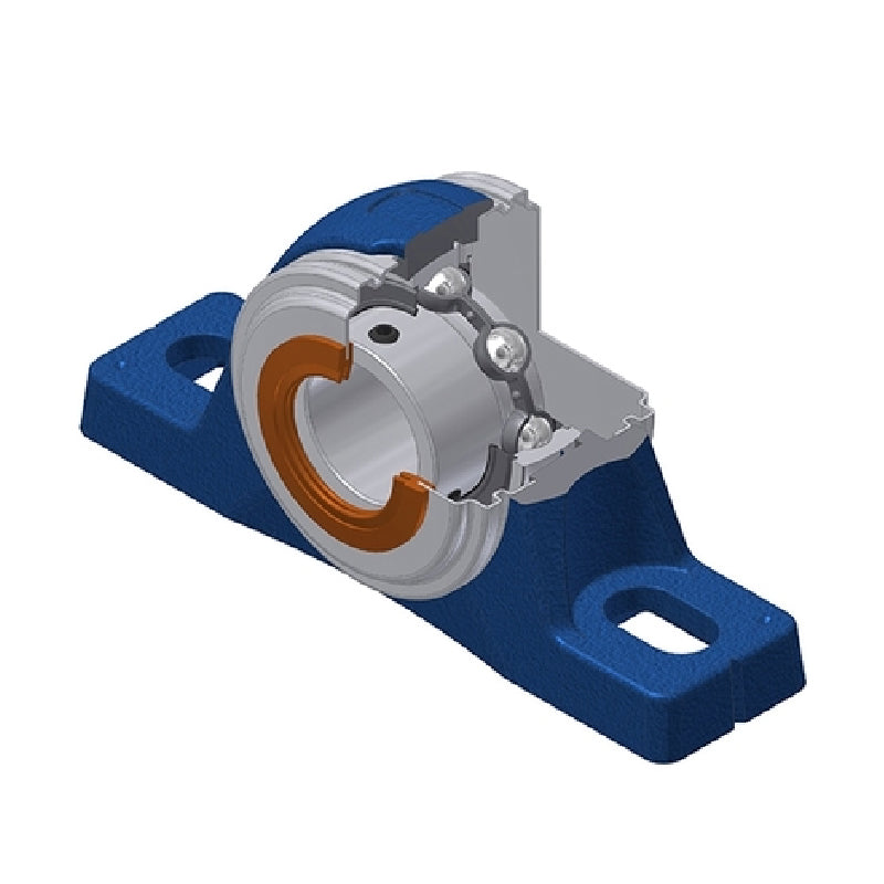 SNR USPLE201CO Metric Cast Iron Two Bolt Pillow / Plummer Block Housing with 12mm Bore Insert - Allow 2-3 Days